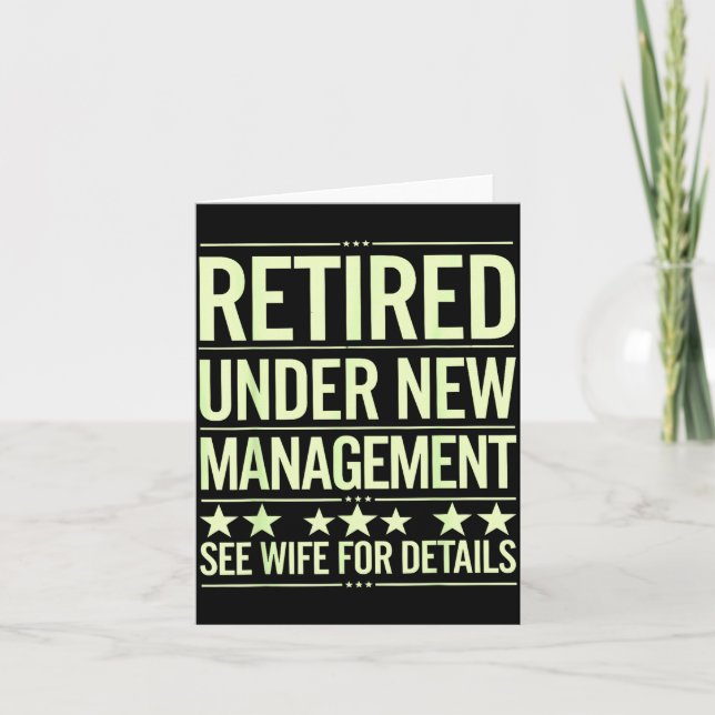 Retirement Art For Men Dad Husband Retired Retirem Kort (Framsida)