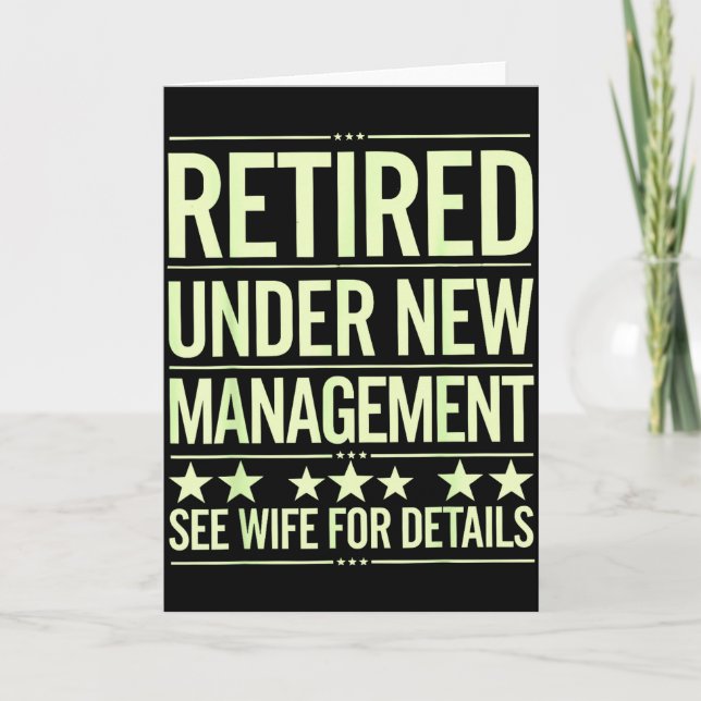 Retirement Art For Men Dad Husband Retired Retirem Kort (Framsida)
