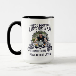 Retirement Biker Dad Custom Picture Mugg