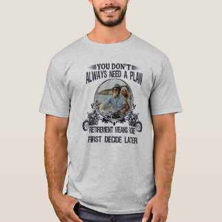 Retirement Biker Dad Custom Picture T Shirt
