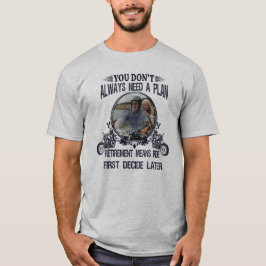 Retirement Biker Dad Custom Picture T Shirt