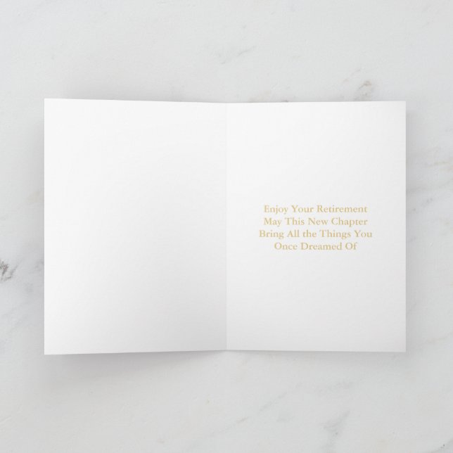 Retirement Card | Enjoy Every Minute | Peaceful Co Kort (Inuti)