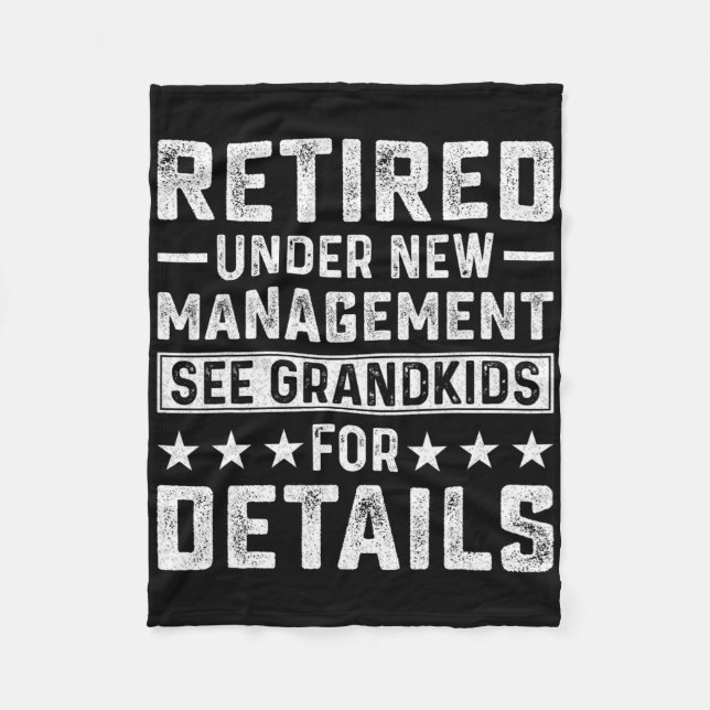 Retirement Gag Party Retired Under New Management  Fleecefilt (Framsidan)