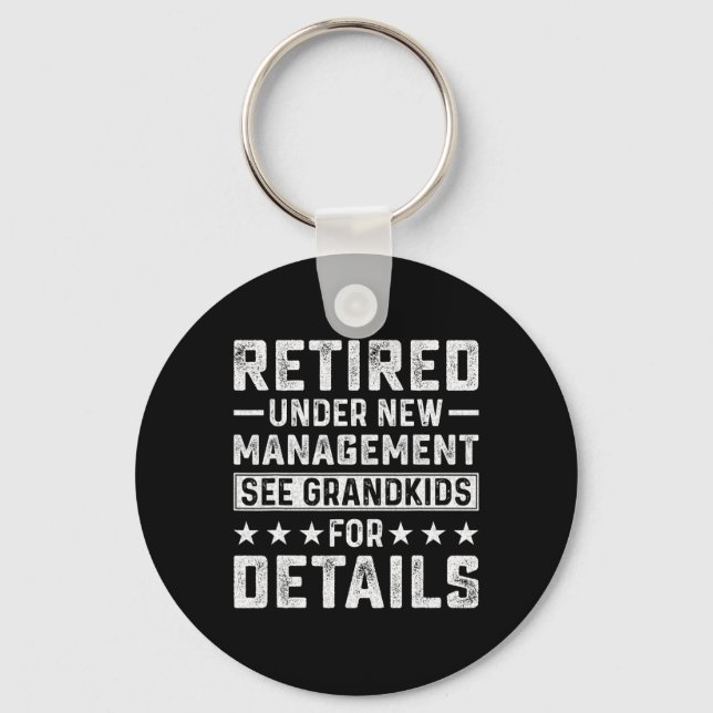 Retirement Gag Party Retired Under New Management  Nyckelring (Framsida)