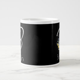 Retirement gift employer  Monogram wildflower Jumbo Mugg