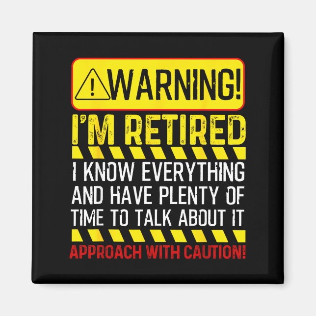 Retirement Novelty For Men Women Dad Grandpa Retir Magnet (Framsidan)