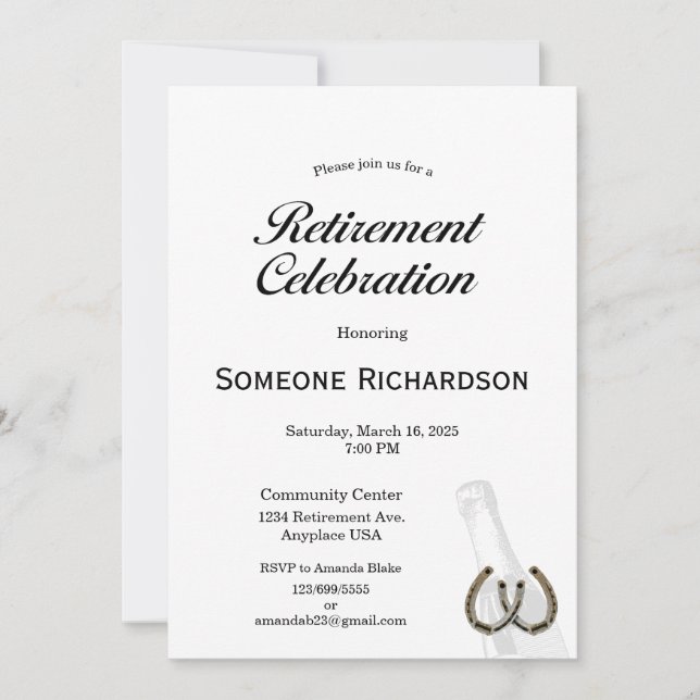 Retirement Party Announcement Western theme Inbjudningar (Framsida)