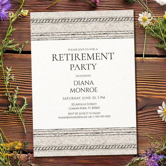 Retirement party invitation with elegant design inbjudningar (Skapare uppladdad)