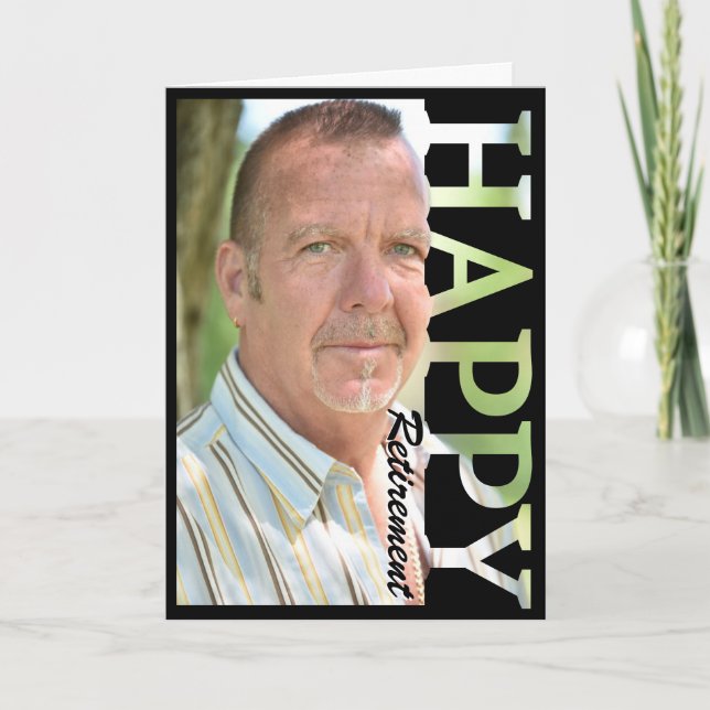 Retirement Photo Card | Personalized Retirement Gr Kort (Framsida)