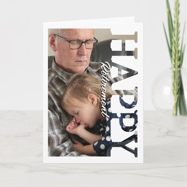 Retirement Photo Card | Personalized Retirement  Kort (Framsida)