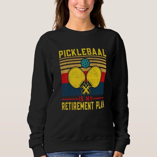 Retirement Pickleball Apparel PickleBall Paddle Pl T Shirt (Framsida)