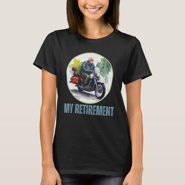 Retirement Plan Biker Motorbike  Retired Men T Shirt (Framsida)