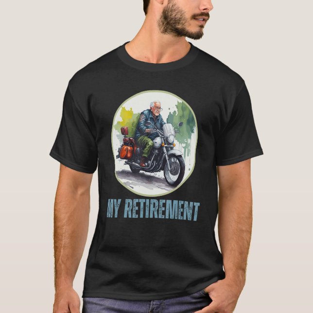 Retirement Plan Biker Motorbike  Retired Men T Shirt (Framsida)