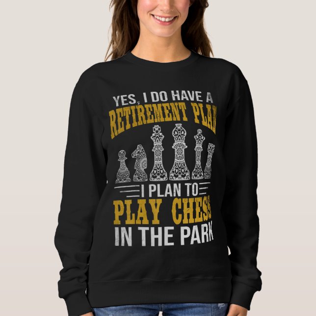 Retirement Plan Play Chess In The Park Funny Chess T Shirt (Framsida)