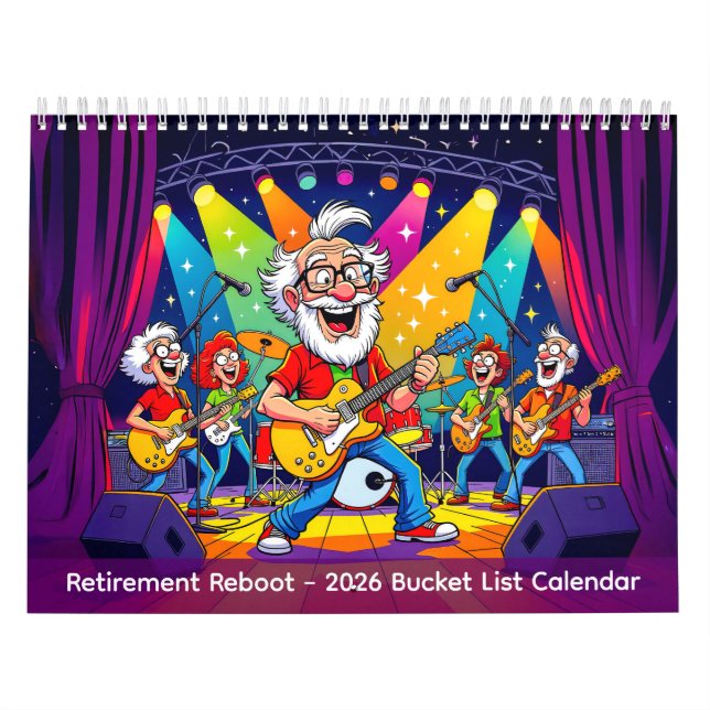 Retirement Reboot - 2026 Bucket List Calendar Kalender (Omslag)