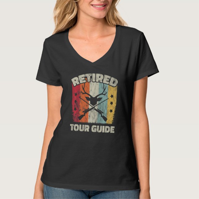Retirement Retired Tour Guide T Shirt (Framsida)