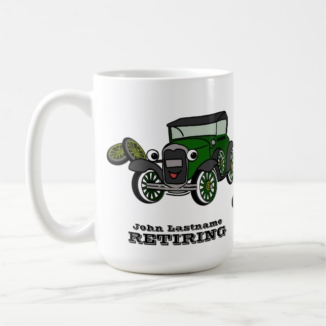 Retiring Antique-bil Kaffemugg (Vänster)