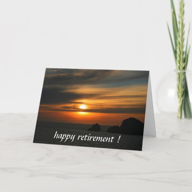 retiring sunset kort (Framsida)