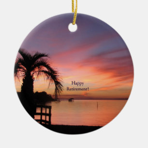 Retirment Florida solnedgång Julgransprydnad Keramik