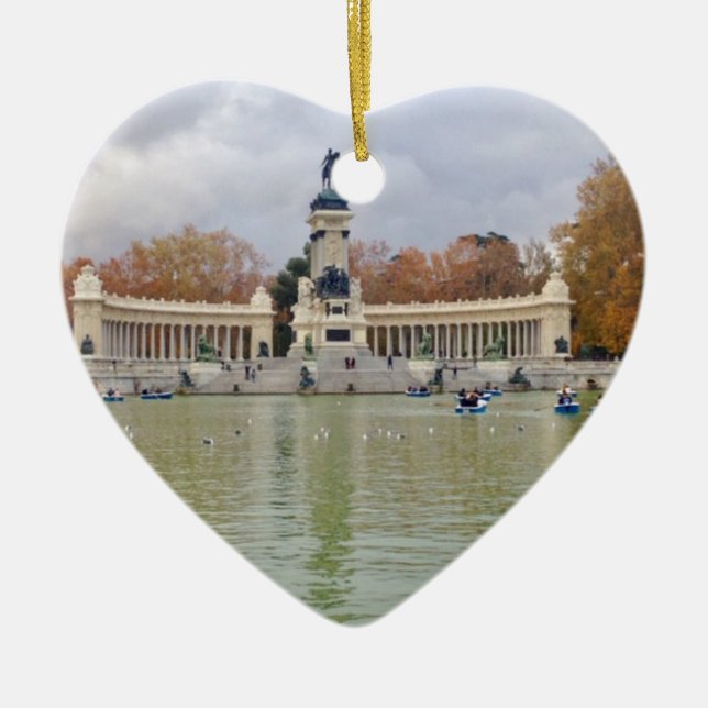 Retiro Park, Madrid, Spanien Julgransprydnad Keramik (Framsidan)