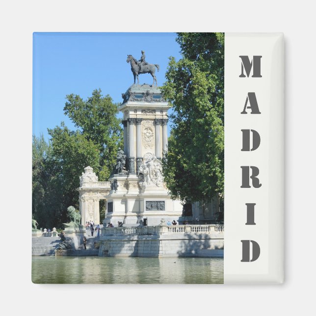 Retiro Park, Madrid, Spanien Magnet (Framsidan)