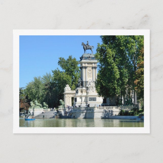 Retiro Park, Madrid, Spanien Vykort (Framsida)
