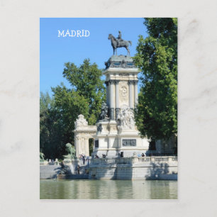 Retiro Park, Madrid, Spanien Vykort