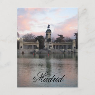 Retiro parkerar, Madrid, Spanien Vykort