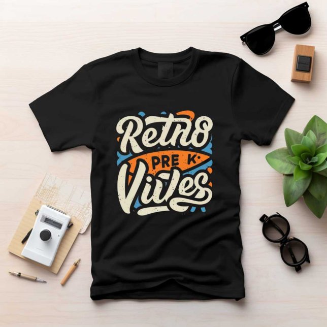 Retns Pre-Vibes utskriven Modern Black Manar Tshir T Shirt (Skapare uppladdad)