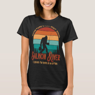 Reto Salmon River Idaho Wilderness Sasquatch Fishi T Shirt