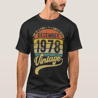 Reto Vintage 42nd Birthday Tee, Born in December 1 T Shirt