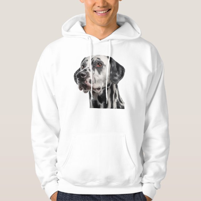 Retrato close-up de um cão dálmata adulto Moletom Hoodie (Framsida)