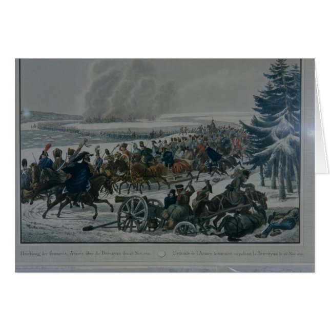 Reträtten av den franska armén från Moscow Hälsningskort (Framsidan Horizontal)