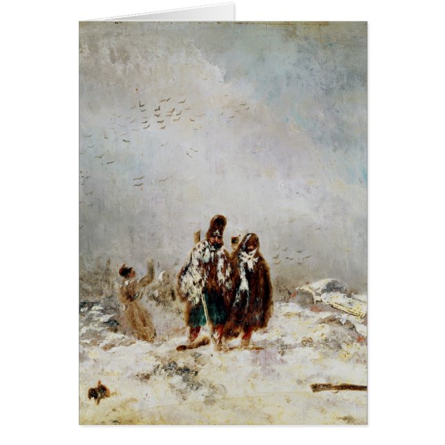 Reträtten från Ryssland Hälsningskort (Framsidan)