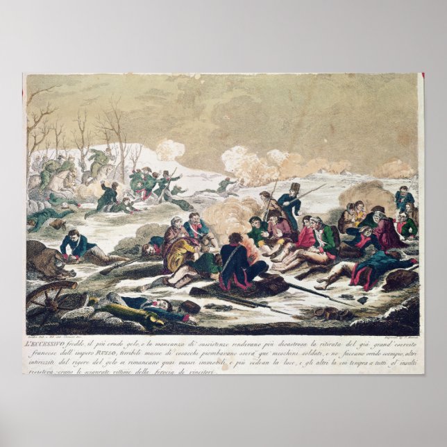 Retreat från Moskva, graverat av J. Hassell Poster (Framsidan)