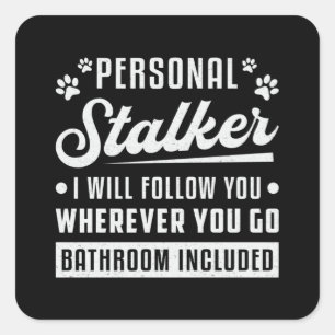 Retriever Bathroom inkluderade Hund älskare Puppy Fyrkantigt Klistermärke