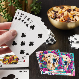 Retriever Blommigt Monogram Go Fish Game Play Casinokort