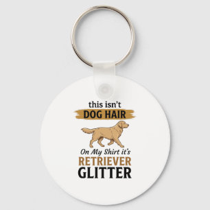 Retriever Glitter Rolig Hund Älskare Vintage Desig Nyckelring