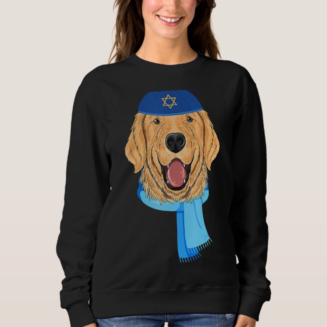 Retriever Hund Hanukkah Hund Judejul T Shirt (Framsida)