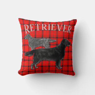 Retriever Hundar På Randigt Kudde