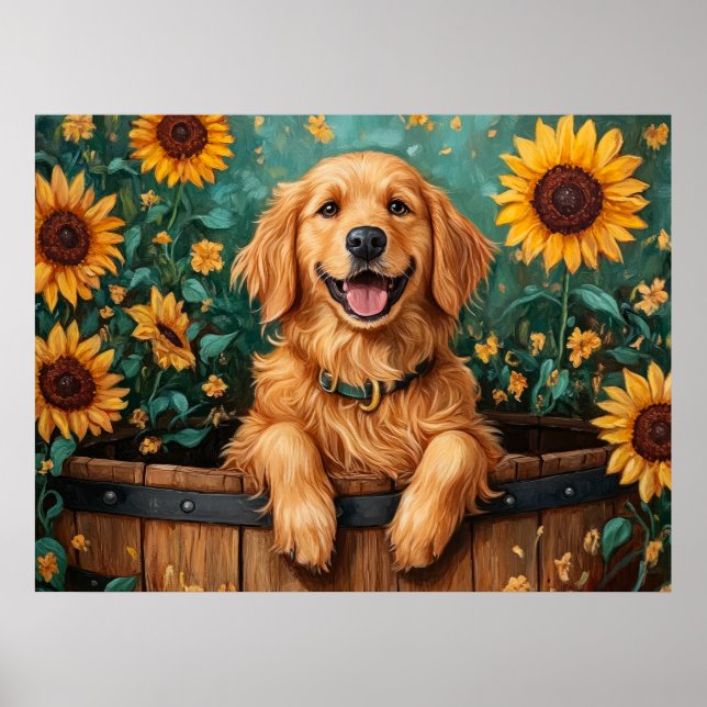 Retriever i en tunna poster (Framsidan)