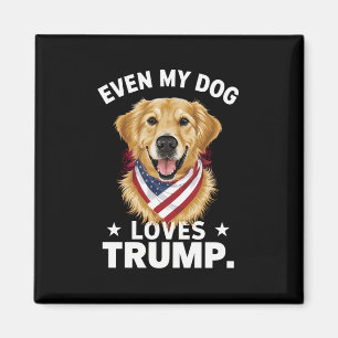 Retriever Till och med min hund älskar Trump USA F Magnet