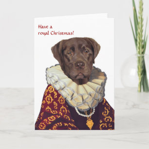 Retrieveren för DR225 Labrador, har kunglig jul! Helgkort