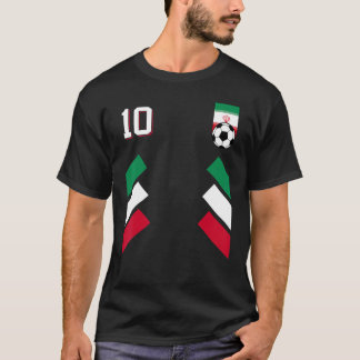 Retro10 Iran Football Iranian Ocer Iran Flagga T Shirt