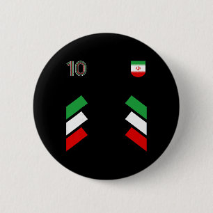 Retro10 Iran Fotboll Iran Fotboll Iran Flagga Knapp