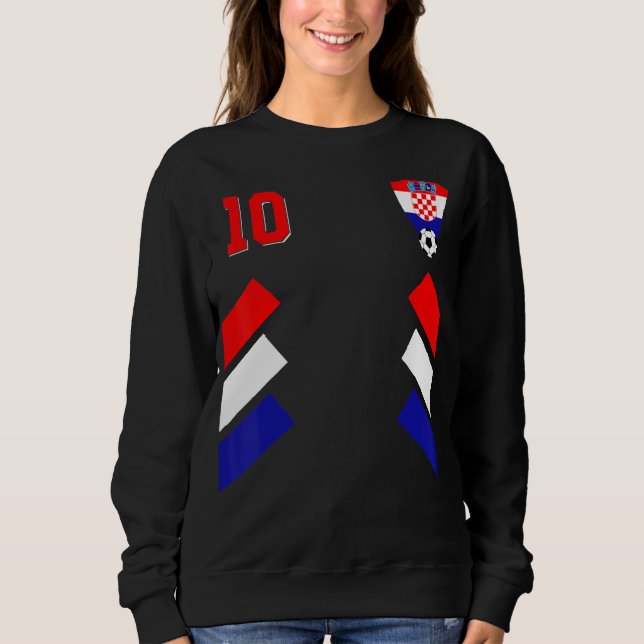Retro10 Kroatiska fotbollsskor Kroatien F T Shirt (Framsida)