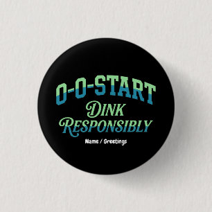 Retro 0-0-Start Court Estetisk Minimal Pickleball Knapp