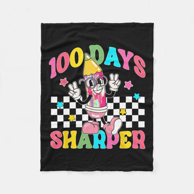 Retro 100 dagar Vassare liten penna 100 dagar Fleecefilt (Framsidan)