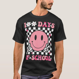 Retro 100 dagars skolbarnslärare 100 dagar före t shirt