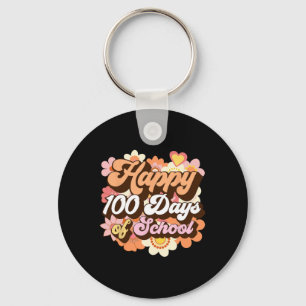 Retro 100 dagars skollärarbarn Groovy 100t Nyckelring